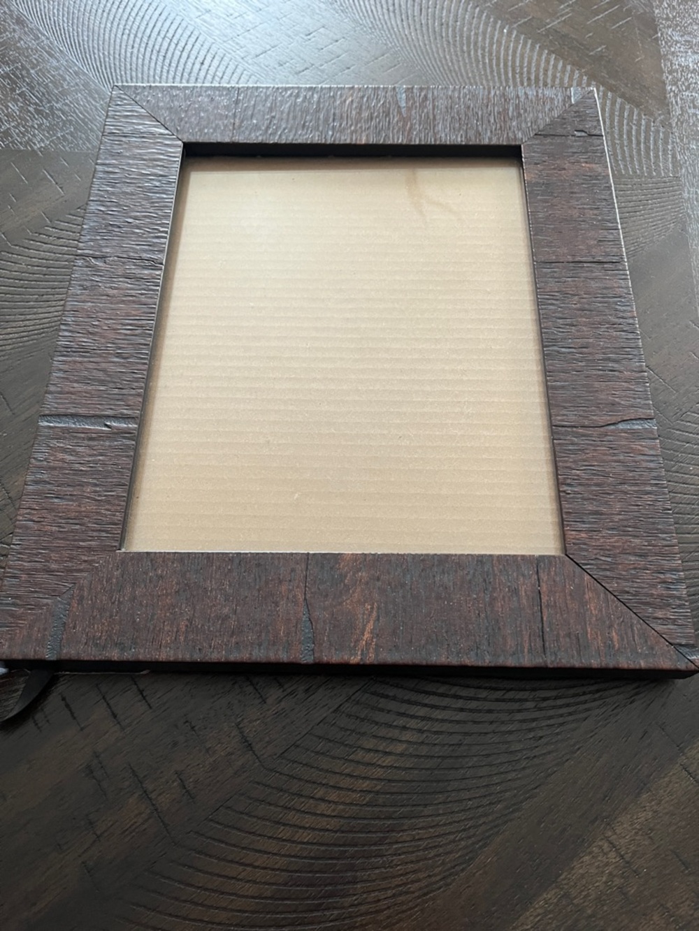 Dark Brown Rustic Wood Picture Frame
